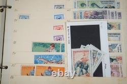 Laos Collection Of 525+ Stamps Mint & Used In Album On Stock Pages
