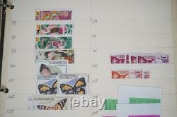 Laos Collection Of 525+ Stamps Mint & Used In Album On Stock Pages
