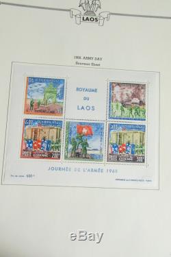 Laos Stamp Collection Early in a Minkus Specialty Album Pristine