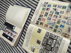 Large Collection Of Stamps, 2 Vintage Albums Of Stamps, Worldwide Stamps Bundle