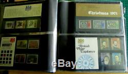 Large Collection Post Office British Mint Stamps In Album