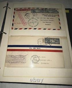 Large Collection of U. S. Postage AIRMAIL STAMPS and Some Covers Album (66-Pages)