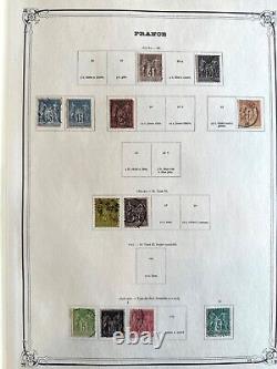 Large France stamp collection 1863-1964 ALBUM YVERT TELLIER some Mint