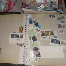 Large Stamp album collection lot 1,000+ Canada Foreign Countries Crusader Loose