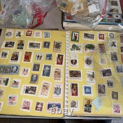 Large Stamp album collection lot 1,000+ Canada Foreign Countries Crusader Loose