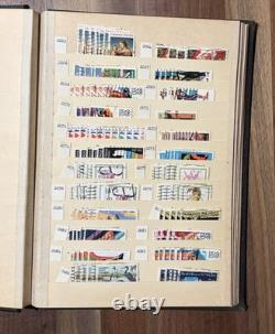 Large USA Used Stamp Collection in Vintage Album 1800s-1980s+ Hundreds Sorted