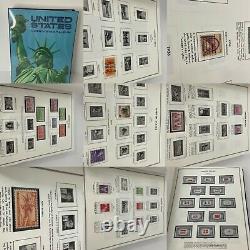 Large Us Collection In Harris Liberty Album 1851-1990 Hundreds Of Stamps I2