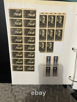 Large Vintage Stamp Lot Collection Binder Album Stamp Plate Blocks. 01.22 Cents Large Vintage Stamp Lot Collection Binder Album Stamp Plate Blocks. 01.22 Cents