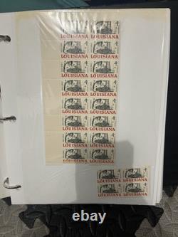 Large Vintage Stamp Lot Collection Binder Album Stamp Plate Blocks. 01.22 Cents Large Vintage Stamp Lot Collection Binder Album Stamp Plate Blocks. 01.22 Cents