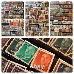 Large book collection of stamps / UK, Monaco, Ireland, Luxembourg & Spain