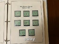 Large collection of 1940s-1950s United States Revenue stamps in album RARE
