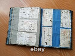 Large collection of early 19th century free fronts plus 18th century in an album