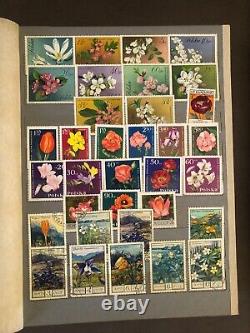 Large vintage stamp collection album (there are also without stamp)
