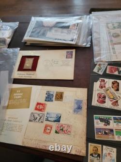 Large world stamp collection with binders