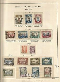 Litauen Lithuania collection on album pages 1918-1940-1990 U-MH +cinderellas