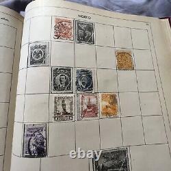 Loaded Paragon Stamp Album With Many Ww Stamps China Canada France Japan Russia