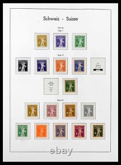 Lot 38538 MNH/MH stamp collection Switzerland 1881-1969 in leuchtturm album