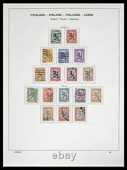 Lot 38552 Used stamp collection Finland 1856-2014 in 2 Schaubek albums