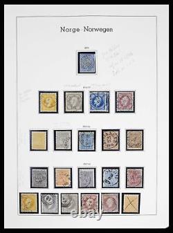 Lot 38703 Stamp collection Norway 1855-1989 in luxe Leuchtturm album