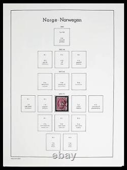 Lot 38703 Stamp collection Norway 1855-1989 in luxe Leuchtturm album