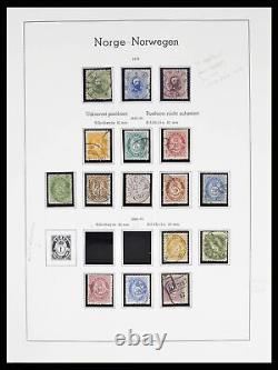 Lot 38703 Stamp collection Norway 1855-1989 in luxe Leuchtturm album