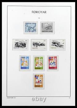 Lot 39021 Complete, MNH stamp collection Faroe islands 1940-2000 in Kabe album