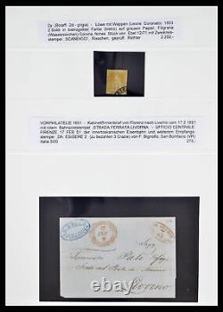 Lot 39202 Stamp collection Tuscany 1813-1860 in album. Very high cat. Value