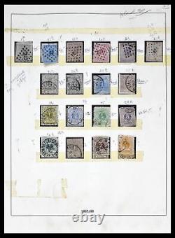 Lot 39265 Overcomplete stamp collection Belgium 1849-1962 in 3 Lindner albums