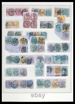 Lot 39526 Stamp collection India and States cancels 1856-1940 in album