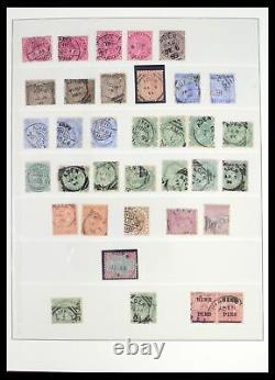 Lot 39526 Stamp collection India and States cancels 1856-1940 in album