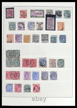 Lot 39526 Stamp collection India and States cancels 1856-1940 in album