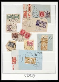 Lot 39526 Stamp collection India and States cancels 1856-1940 in album