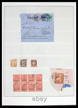 Lot 39526 Stamp collection India and States cancels 1856-1940 in album