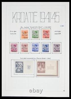 Lot 39610 MNH and MH stamp collection Croatia 1941-1945 in album