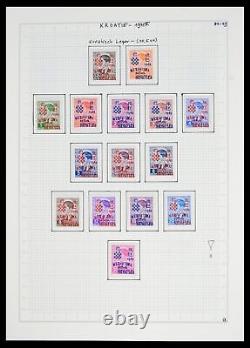 Lot 39610 MNH and MH stamp collection Croatia 1941-1945 in album