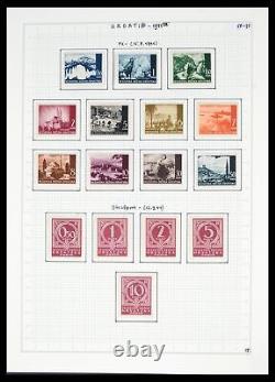 Lot 39610 MNH and MH stamp collection Croatia 1941-1945 in album