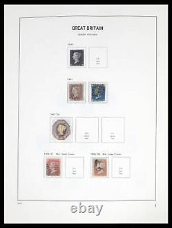 Lot 39643 Stamp collection Great Britain 1841-1992 in Davo album