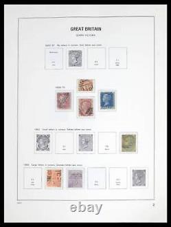 Lot 39643 Stamp collection Great Britain 1841-1992 in Davo album