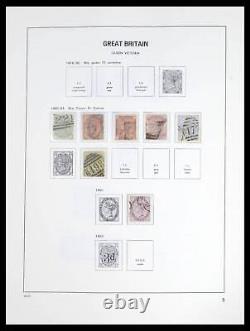 Lot 39643 Stamp collection Great Britain 1841-1992 in Davo album