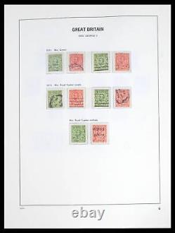 Lot 39643 Stamp collection Great Britain 1841-1992 in Davo album