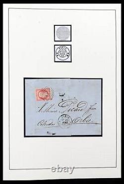 Lot 39722 Stamp collection France cancels and covers 1856-1876 in album