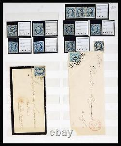 Lot 40300 Stamp collection Netherlands issue 1852 in album