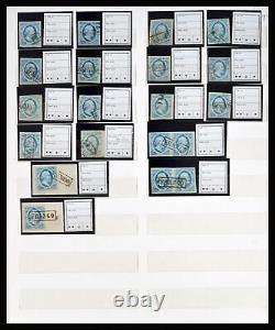 Lot 40300 Stamp collection Netherlands issue 1852 in album