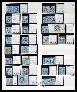 Lot 40300 Stamp collection Netherlands issue 1852 in album