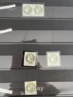 Lot 985 Classic stamp collection France 2 albums varieties, shades, etc++