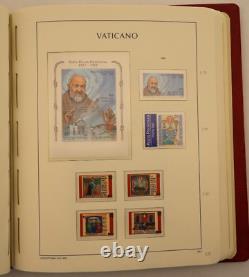 Lot Of 3 Red Lighthouse Stamp Albums, Vatican, I, Ii, 1929-2008 With Slipcases