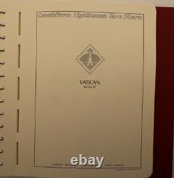 Lot Of 3 Red Lighthouse Stamp Albums, Vatican, I, Ii, 1929-2008 With Slipcases