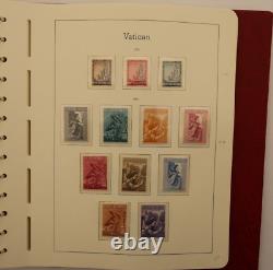 Lot Of 3 Red Lighthouse Stamp Albums, Vatican, I, Ii, 1929-2008 With Slipcases