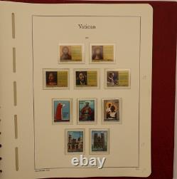 Lot Of 3 Red Lighthouse Stamp Albums, Vatican, I, Ii, 1929-2008 With Slipcases