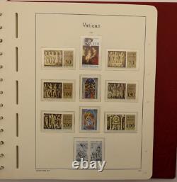 Lot Of 3 Red Lighthouse Stamp Albums, Vatican, I, Ii, 1929-2008 With Slipcases